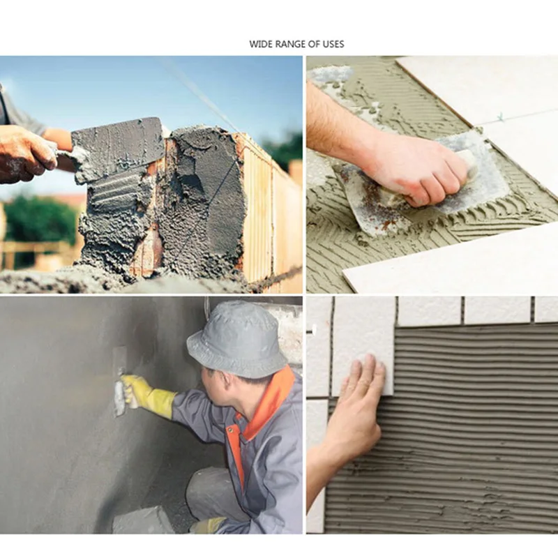 

FINDER Tooth Shapes of Stainless Steel Blades, with a Wooden Handle Plastering Trowel Structure Concrete Spatula Tool