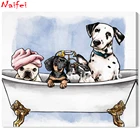 Алмазная 5D картина на всю площадь, сделай сам, домашний декор, мозаика стразы, картина, далматинская такса, бульдог, настенные картины, изображения для ванны, собаки