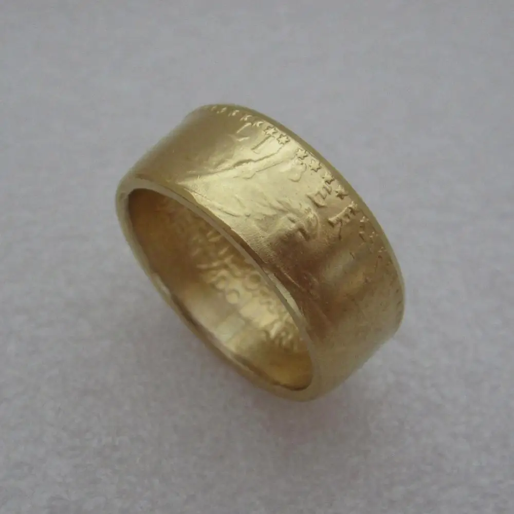 Кольца монеты кольцо ручная работа винтажный с серебряным покрытием ручной