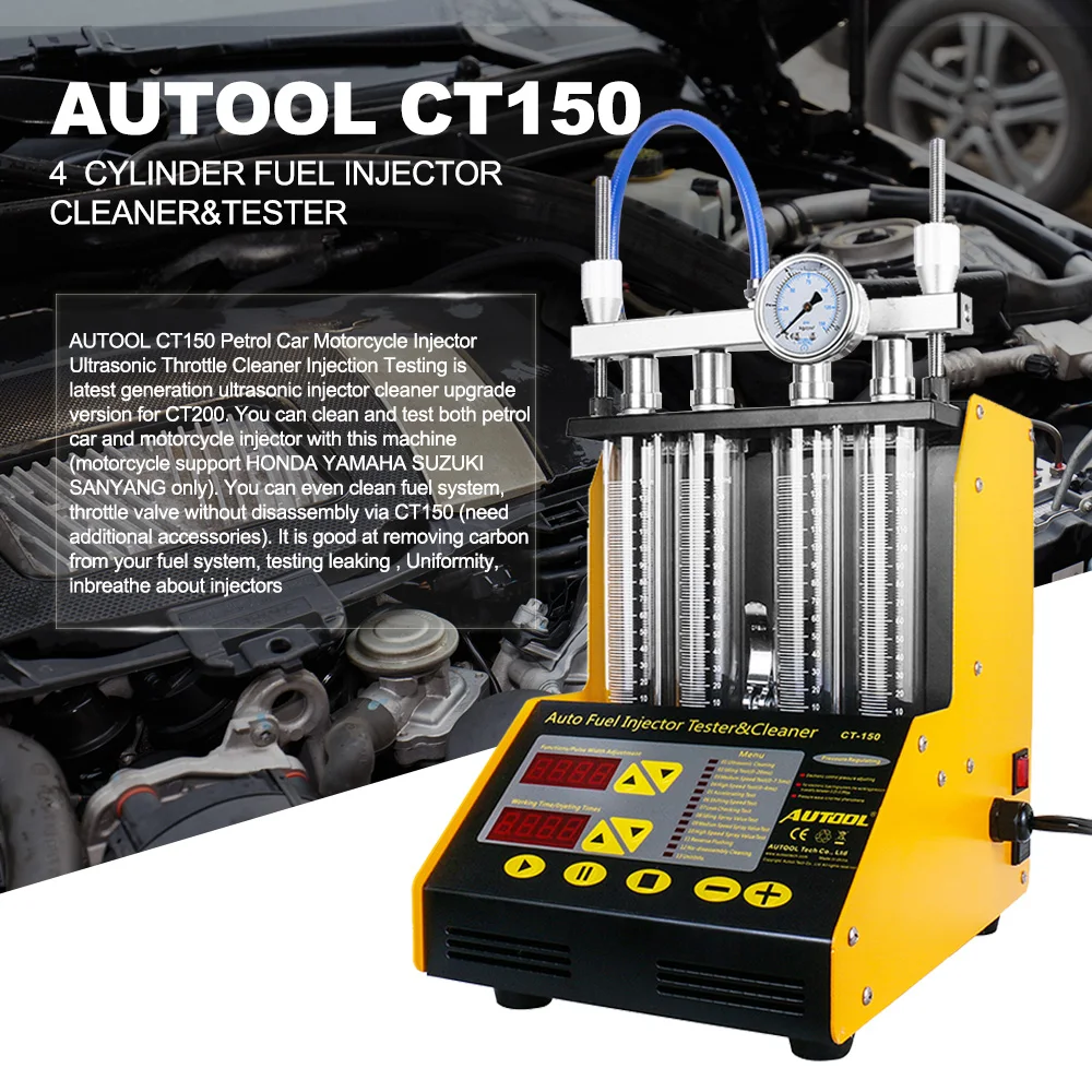 AUTOOL CT150 автомобильный инжектор топлива тестер для очистки ультразвуковой