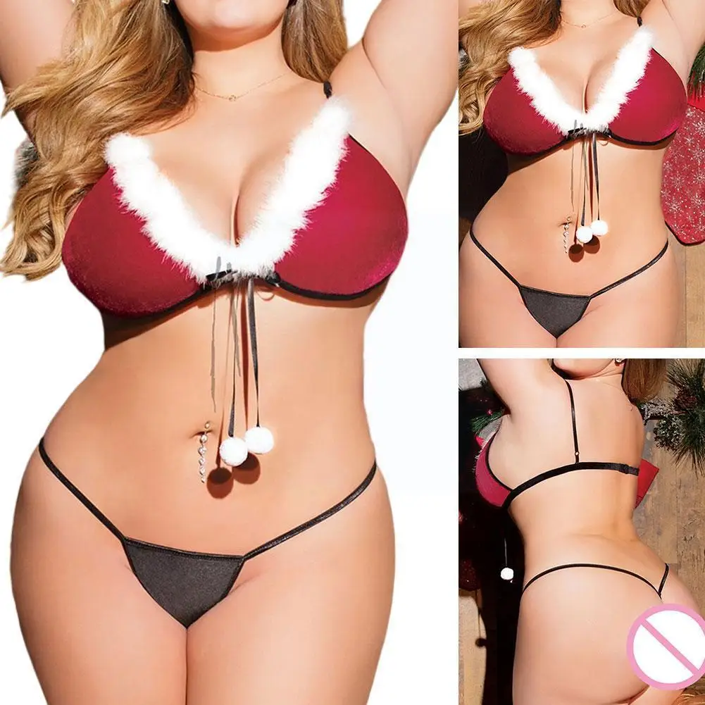 

Женские рождественские наборы Тедди, горячие эротические сексуальные боди с V-образным вырезом, блестящее нижнее белье, боди, красные сексу...