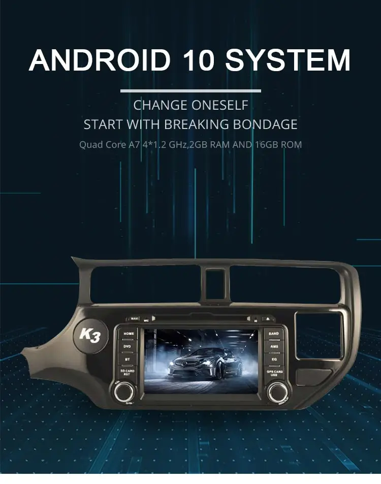 LJDA Android 10 автомобильный dvd-плеер для KIA Rio K3 2012 2013 gps навигация 2 Din Автомобильный радио мультимедиа wifi стерео ips RDS