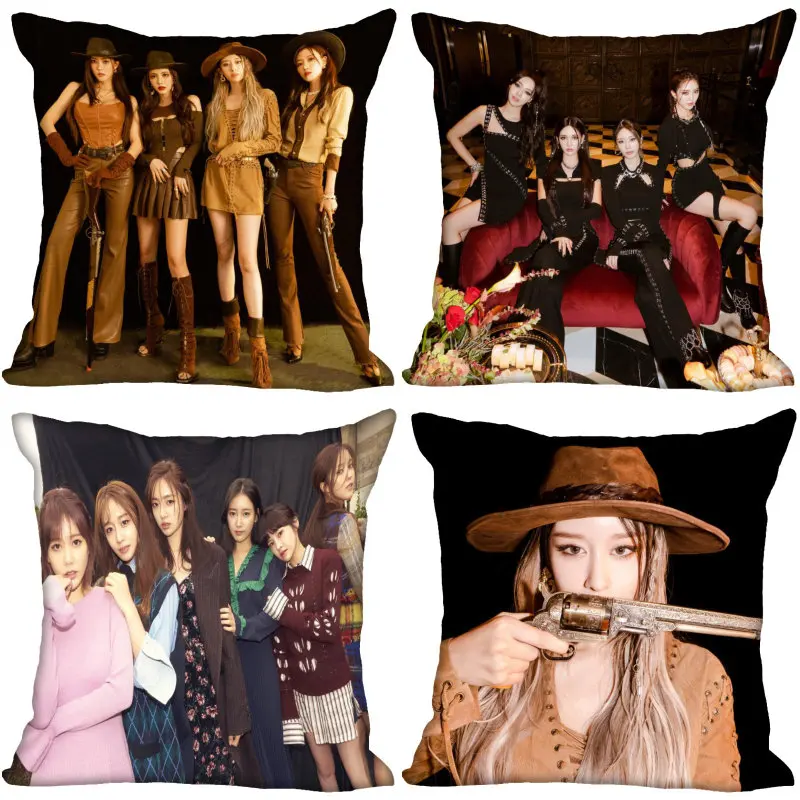 

Custom T-ara KPOP Pillow Cover Bedroom Home Decorative Pillowcase Square Zipper Pillow Cases Fabric Eco-Friendly 1009