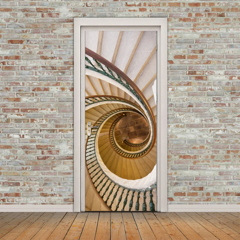 Стикер на спирали для лестницы здания двери художественная картина стикер дверь