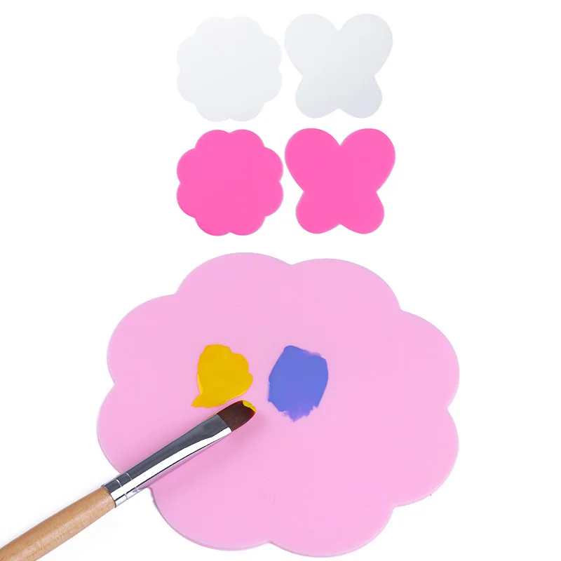 

Силиконовая Палитра для ногтей, 2 шт., в форме бабочки, цветка