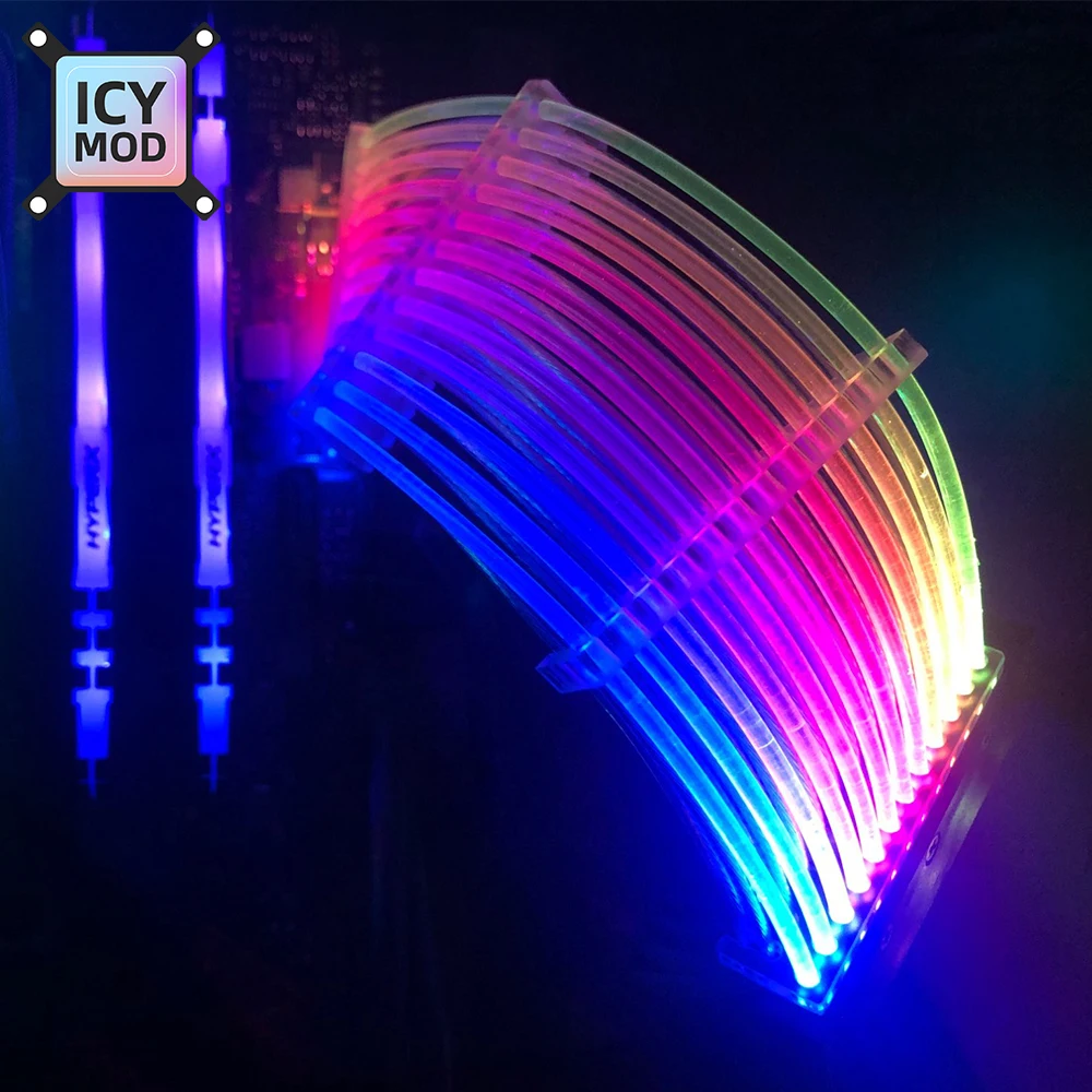 Удлинительный кабель ARGB GPU 3x8PIN Rainbow Lighting Cable 8 + Strimer Wire 24PIN MOBO VGA RGB удлинитель