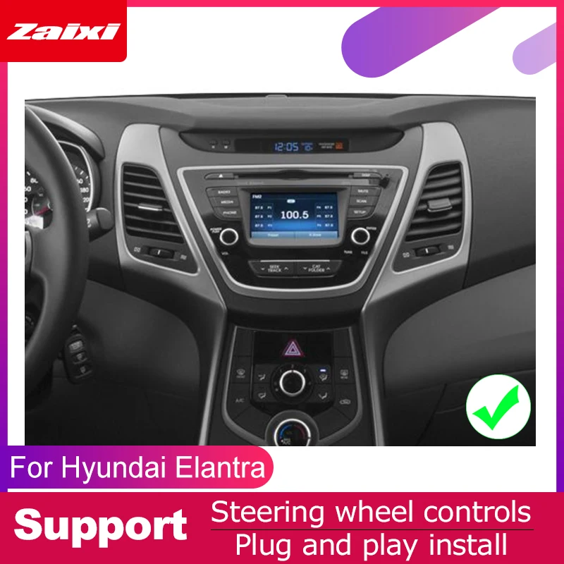 ZaiXi android автомобильный dvd gps мультимедийный плеер для Hyundai Elantra 2014 ~ 2016 навигация