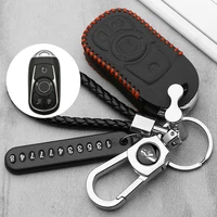 leather protection key case cover for opel astra buick encore envision new lacrosse rings protect shell car styling key cover