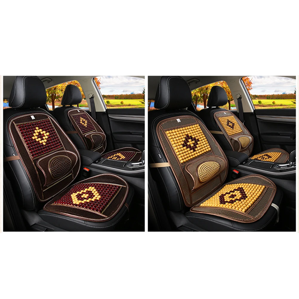 Дышащий Модный летний чехол для автомобильного сиденья с деревянными бусинами
