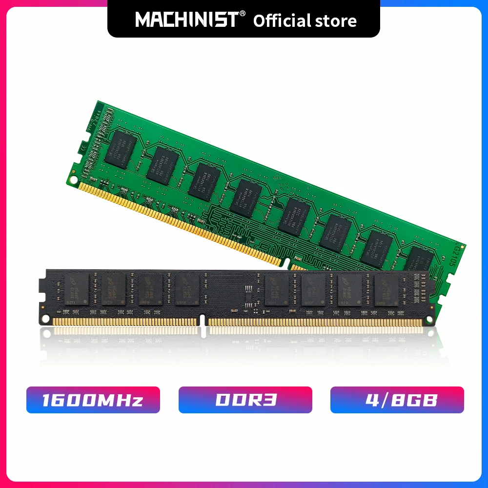 

Оперативная память Machinist DDR3 DDR4 8 ГБ 4 ГБ 2 ГБ для настольного компьютера, ОЗУ PC3 1333 1600 1866 1333 МГц 1600 МГц 1866 МГц 2600 МГц, модуль памяти для ПК