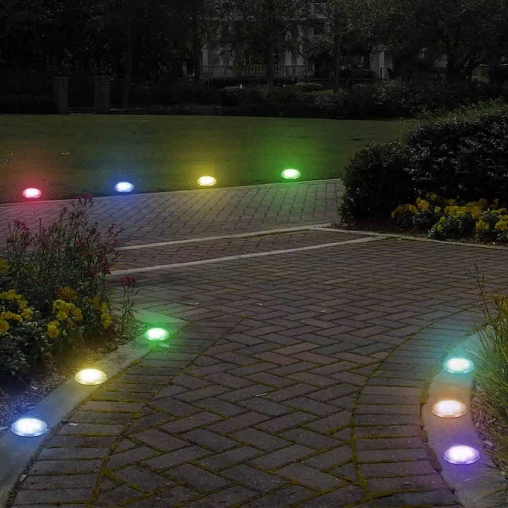 

8 LED Solar Power Buried Light Waterproof Light Control Colorful Underground light for Garden Lawn Courtyard Decoration