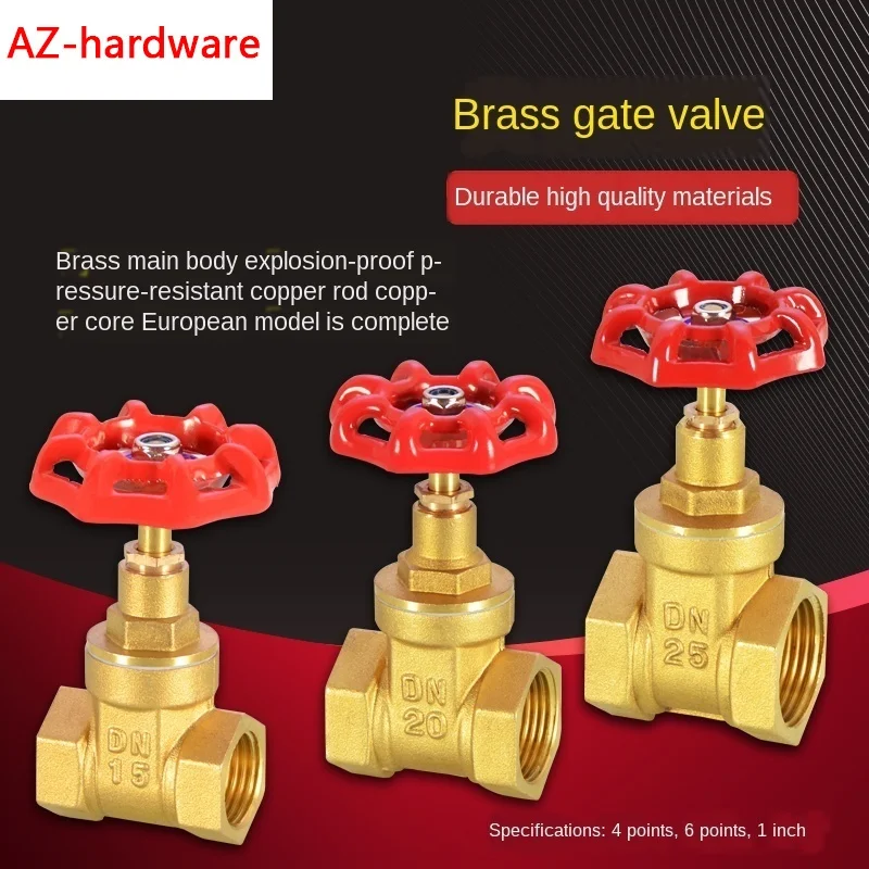 

Household water gate valve full copper 4 minutes 6 minutes 1 inch DN15 20 25 pipeline water meter switch valve