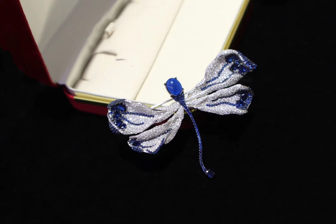 New Handmade Dragonfly Brooch Three Colors Same Price S925 Silver Inlaid With Zircon | Brooches