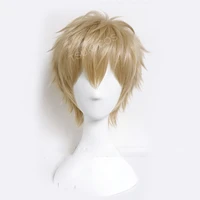 anime one punch man genos short wig cosplay costume heat resistant synthetic hair men wigswig cap