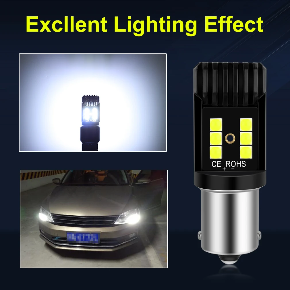 Светодиодный фонарь BAY15D BA15S BAU15S 2 шт. 1156 P21W PY21W P21/5W T20 7443 W21/5W Автомобильный