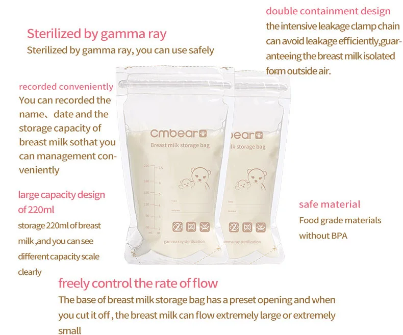 CMbear мать и младенец поставляет Грудное Молоко свежее-сумка для хранения ребенка хранение грудного молока мешок надежный хороший бренд хорошего качества