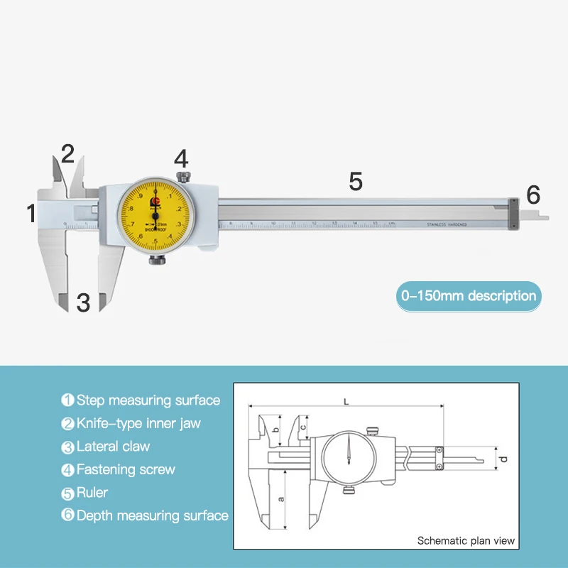 Штангенциркуль с нониусом из нержавеющей стали | Инструменты