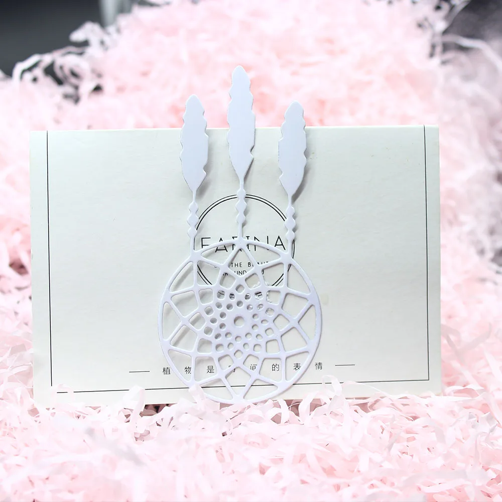 2020 Новый 3 листа кулон в виде Ловца снов тисненый нож|Вырубные штампы| |