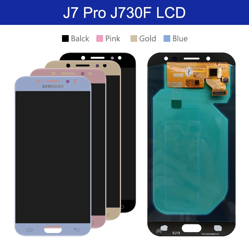 ЖК дисплей Super AMOLED для Samsung Galaxy J7 Pro 2017 J730 J730F дигитайзер сенсорный экран полная