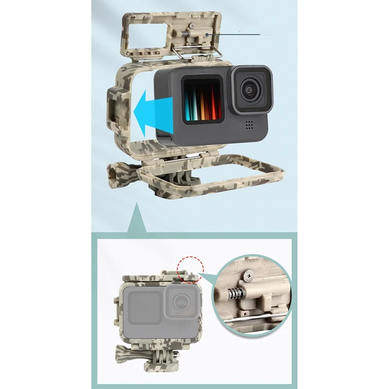 For Gopro Hero 9 10 Black Accessories Frame Protective Case Shell Housing Lone Screw Base Mount | Электроника