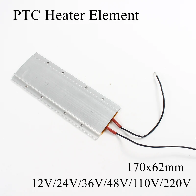 Нагревательный элемент PTC 170x62 мм 12 В 220 постоянный термостат изолированный