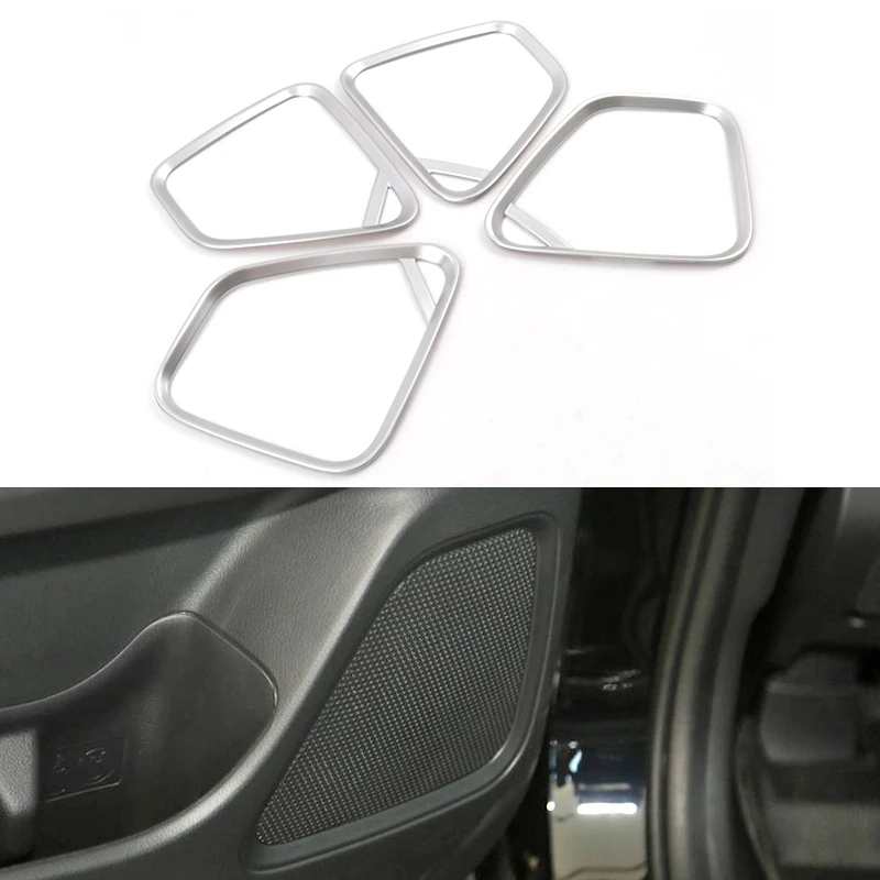 

Chrome For Mitsubishi Outlander 2014 2015 2016 2017 2018 Inner Door Stereo Speaker Audio Sound Decorative Frame lamp Cover