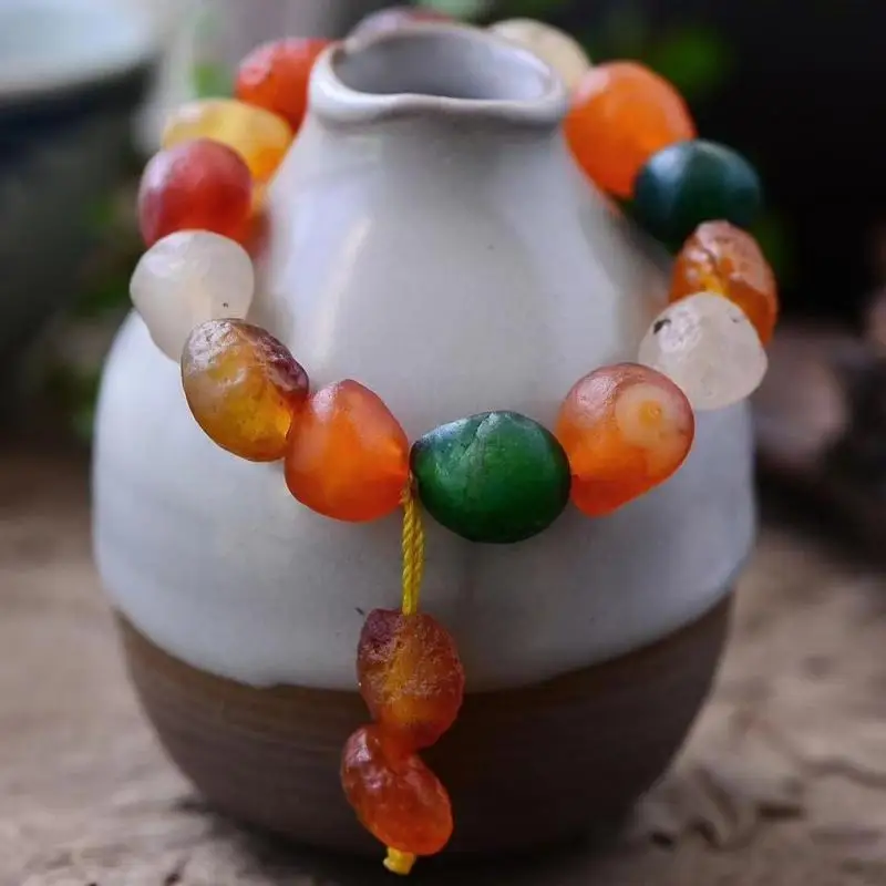 Натуральный красочный браслет из агата Изящные Ювелирные изделия для мужчин и
