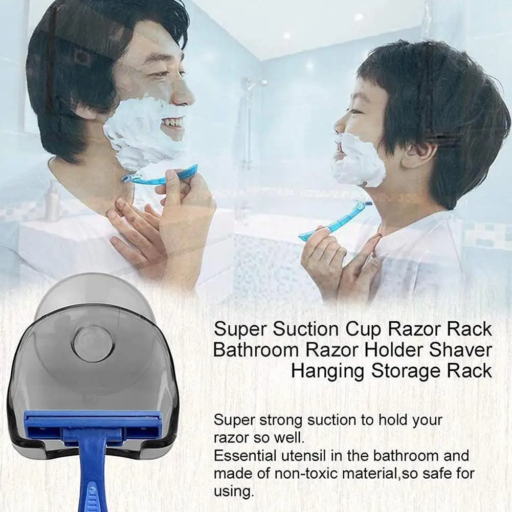 

Пластиковая подвесная стойка для бритвы, настенная присоска для ванной комнаты, прозрачная присоска, держатель для крючка для ванной комна...