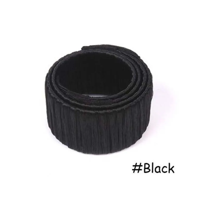 Black Модная французская оплетка для укладки волос инструменты для самостоятельной сборки парик пончик повязка на голову для девочек Волшебная заколка для волос для плетения волос для женщин аксессуары для волос - Цвет: Black