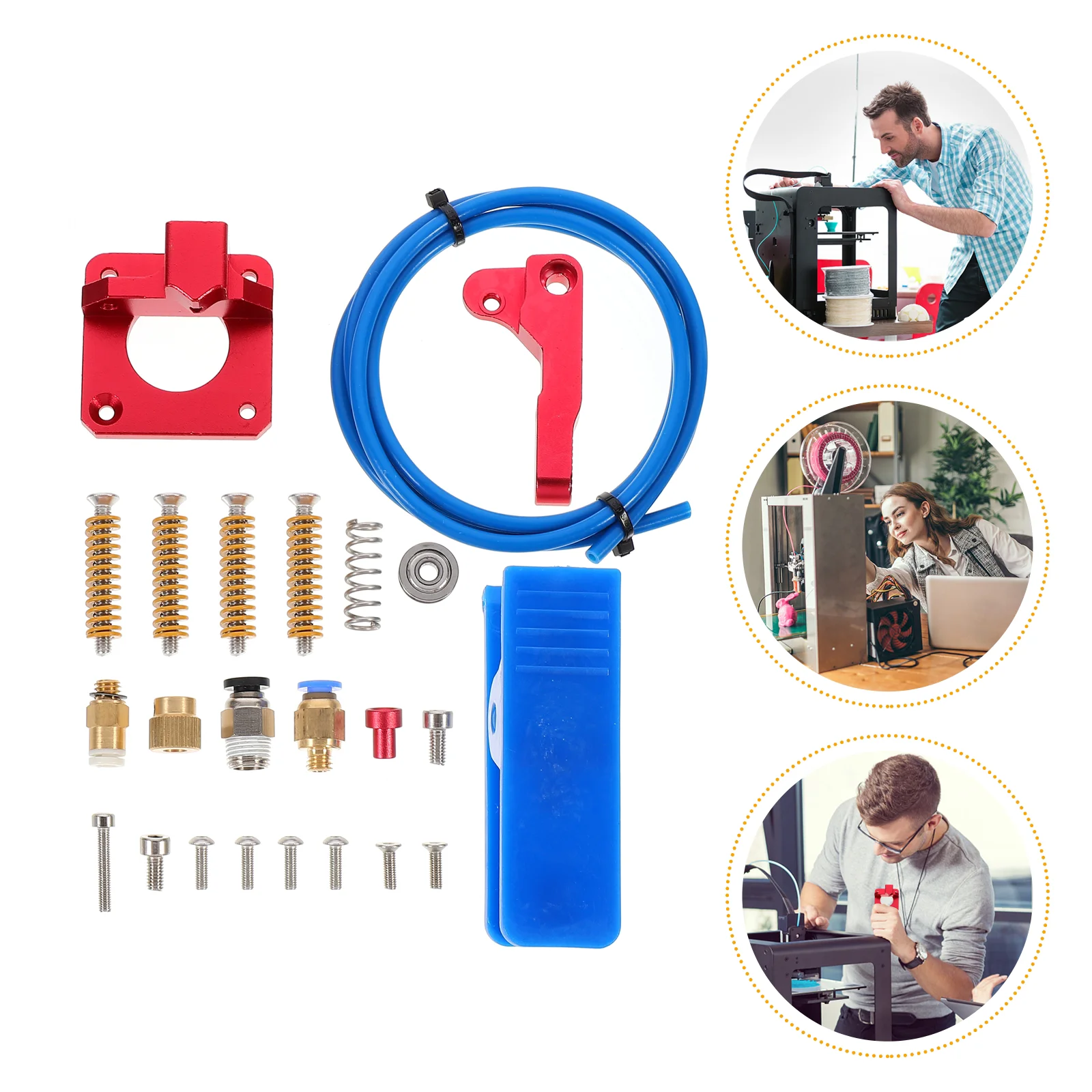 

1 Set Printer Extruder Aluminum Block PTFE Tube 3D Printer DIY Accessories Parts