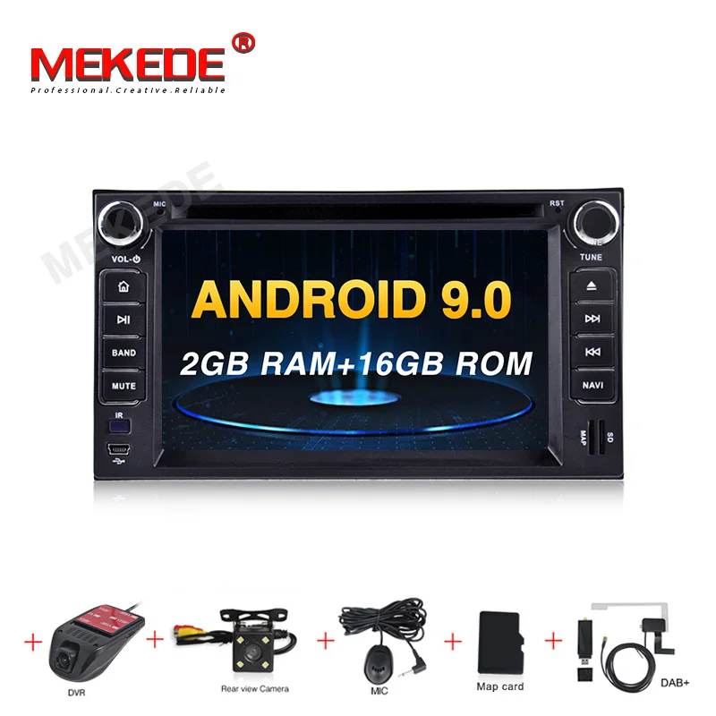 16G camera DVR DAB MEKEDE HD 2 din автомобильный dvd для KIA SORENTO MAGENTIS SPORTAGE MORNING CEED Rio Cerato 2005-2010 KIA Универсальный Android 9,0 8 core - Цвет: 16G camera DVR DAB