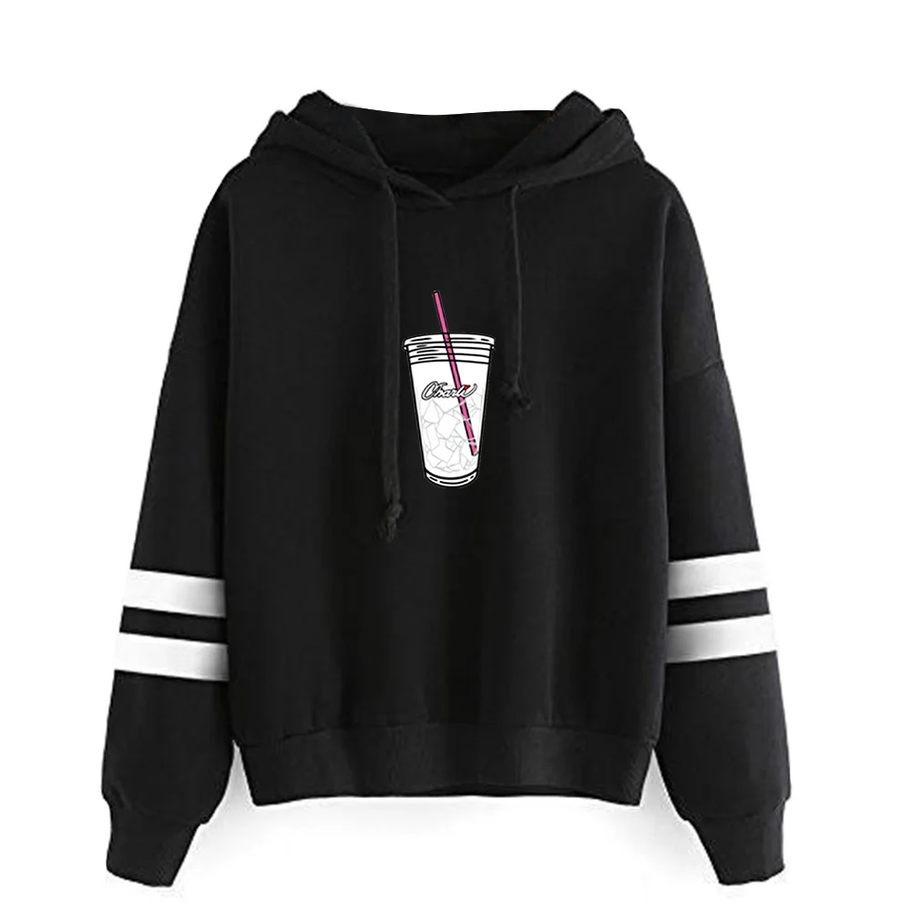 

New Ice Coffee Splatter Hoodies Sweatshirts Women Charli DAmelio Black hand embroidery Pullovers charli damelio Trend Tracksuit