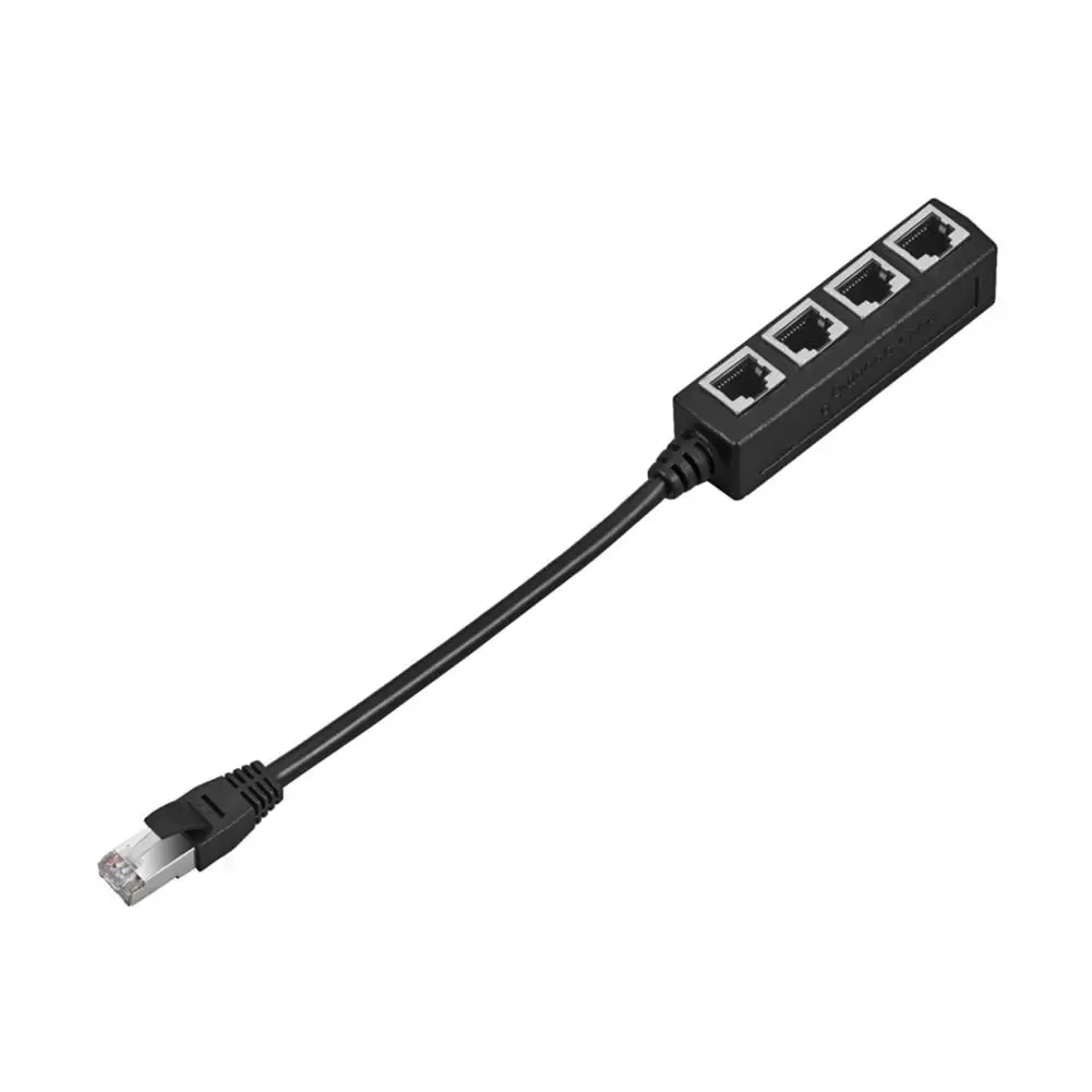 

RJ45 Ethernet Splitter High Speed Plug Play ABS Computer Connectors Ethernet RJ45 Cable Adapter