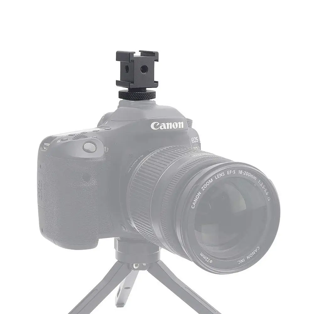 Алюминиевый 3 сторонний адаптер для крепления камеры с тройным холодным башмаком