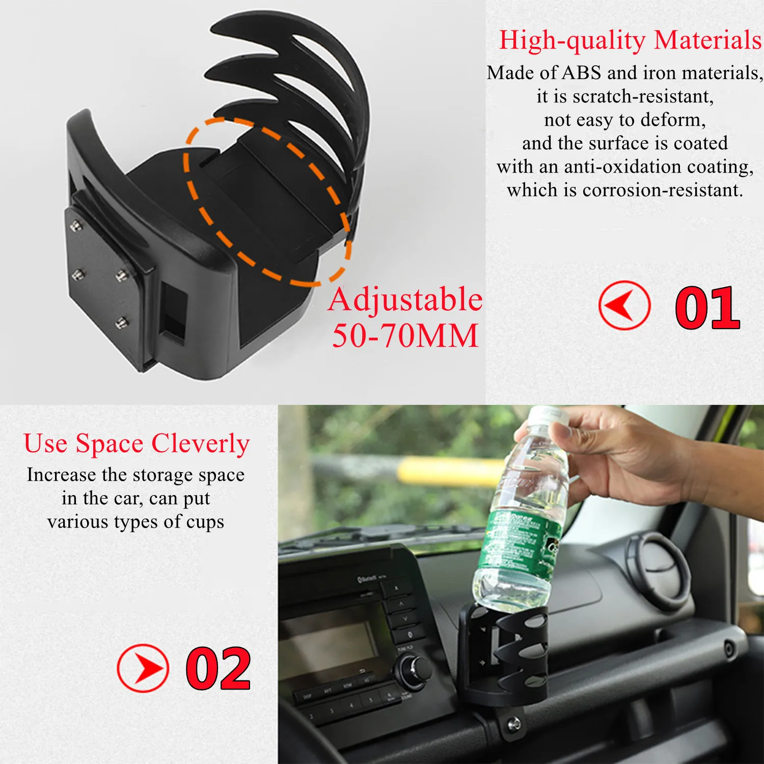 Автомобильная Подставка-органайзер для телефона подходит Suzuki Jimny JB64 JB74 2019-2024