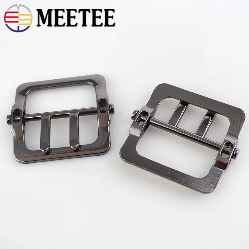 Meetee 4/10 шт. высококачественная металлическая двойная пряжка для ремня мужчин