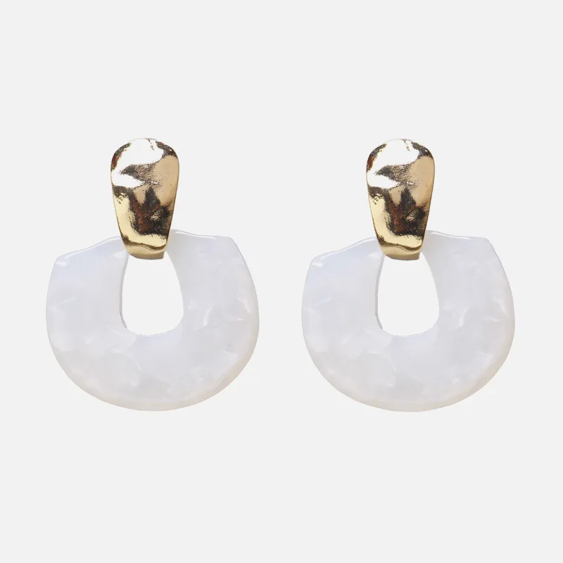 

Fashion Bohemian Accessories Geometric Luxury Trendy Face Acrylic Earrings For Women Boho 2020 Acetate Dangle Drop Earrings