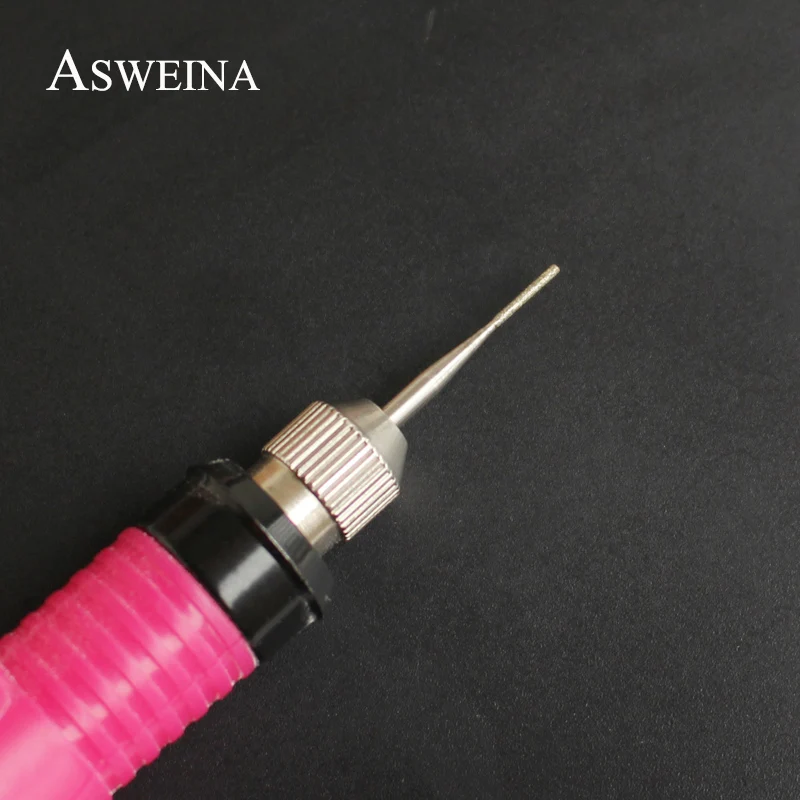 ASWEINA 1 шт. 0 9 мм Алмазная крошечная головка ротационные фрезы для маникюрного