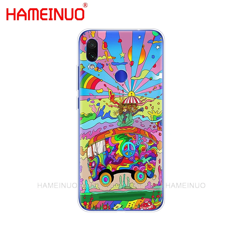 Силиконовый чехол для xiaomi mi 9 SE 9t PRO CC9 A3 Lite redmi NOET 7 7S 7A go k20 y3 Hippie Psychedelic Art Peace |