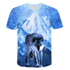 Футболка мужская летняя с коротким рукавом и принтом волка