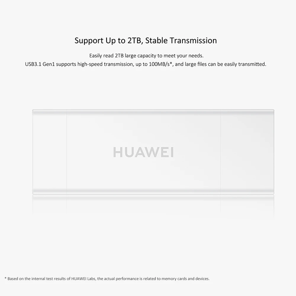 HUAWEI 2 в 1 устройство для чтения карт TF+ нм слот для карт памяти OTG с классическим дизайном 3,1 Тип-C Интерфейс компактный Портативный кард-ридер для телефона из поликарбоната