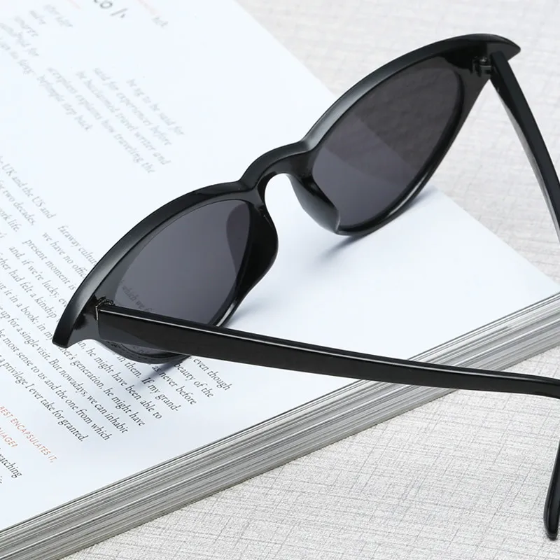 vintage women cat eye brand designer sunglasses black platic female vintage sunglass hot sell sun glasses feminino uv400 free global shipping