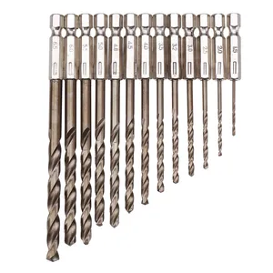 Кобальтовое сверло M35, 1,5-6,5 мм, 13 шт., набор спиральных Сверл из быстрорежущей стали, шестигранный хвостовик 14 дюйма