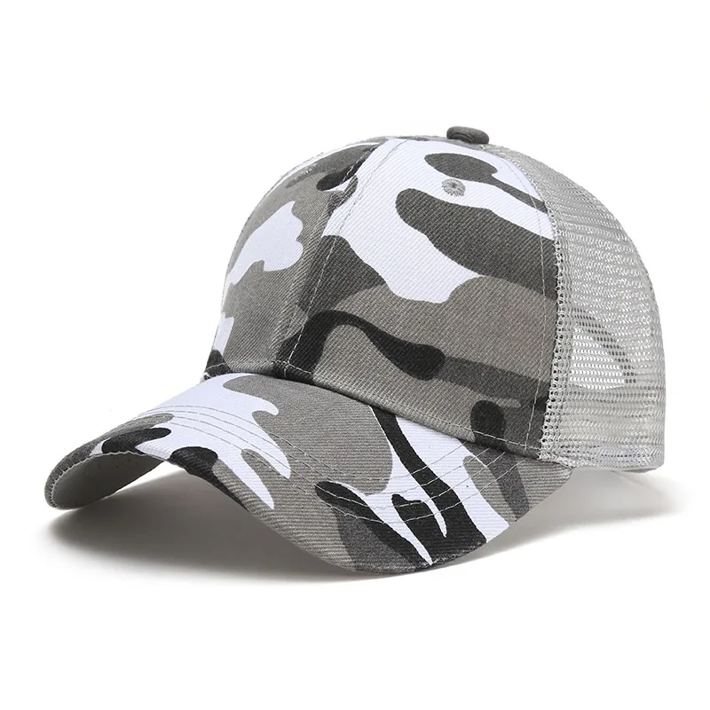 

Mesh Summer Sun Hat Caps for Men Women Adjustable Baseball Cap Men's Trucker Hats Camo Camouflage Women's Baseball Hat