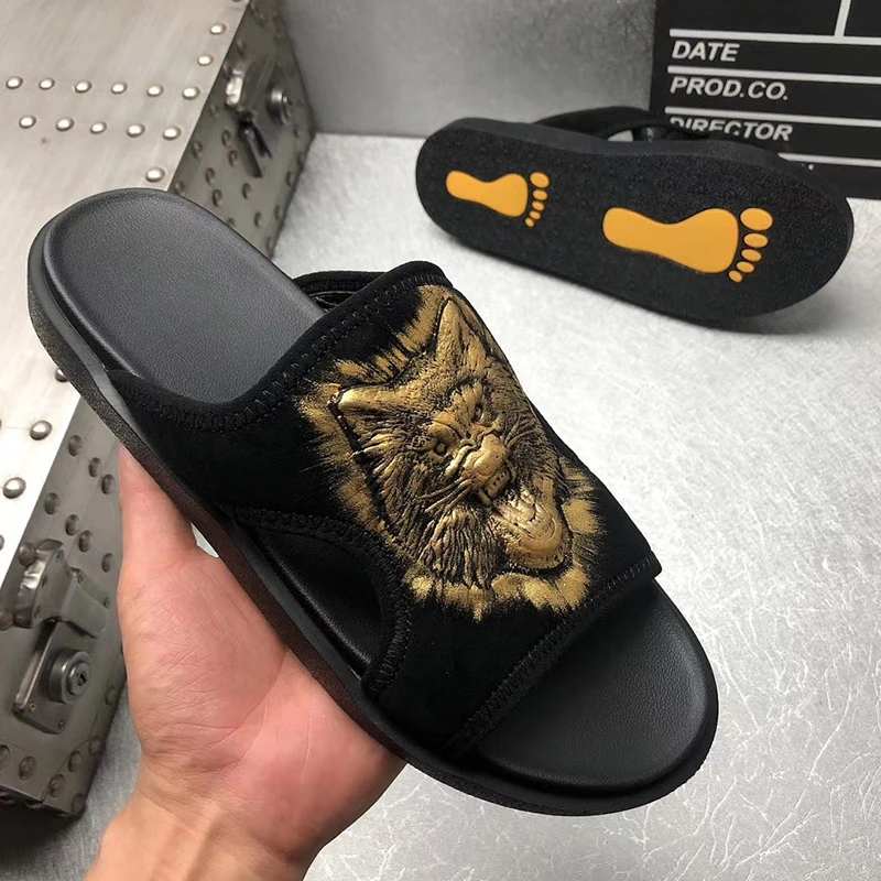 QA0024 оригинальное качество роскошные мужские тапочки известные бренды Высокое