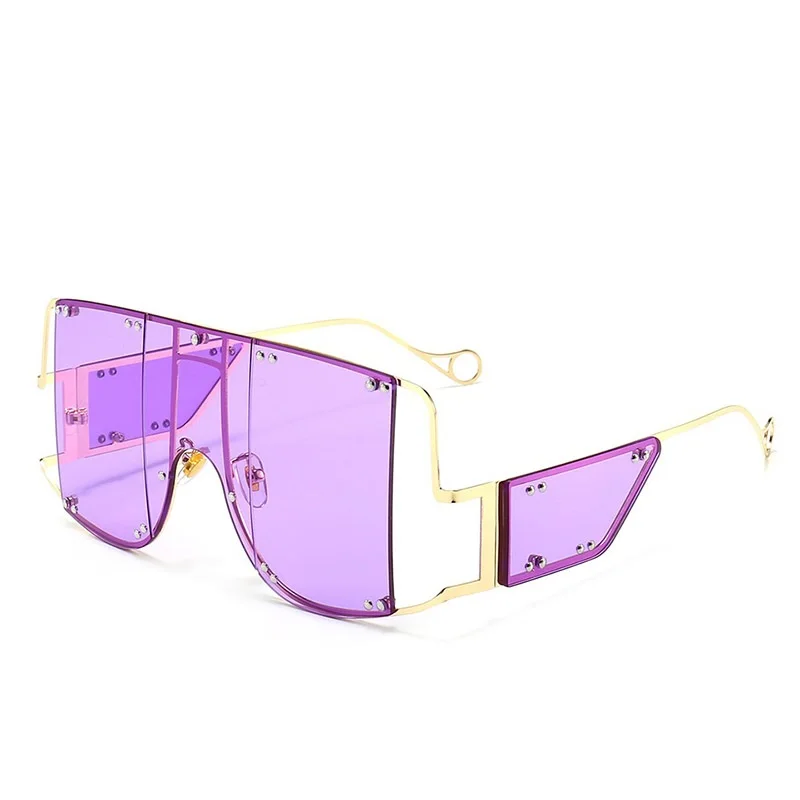 Солнцезащитные очки мужские и женские квадратные из металлического сплава с