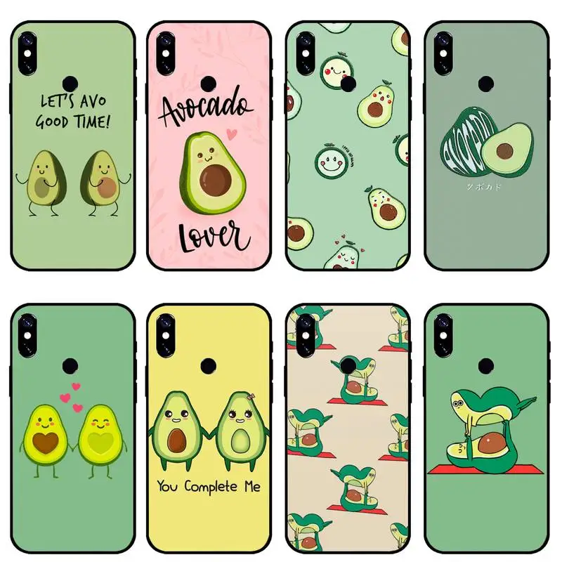 

Avocado cute cartoon Phone Case For Xiaomi mi 9 9t 10 redmi 9 9a 8 8a note 10 9 9s 8 8t 7 pro max funda cover coque