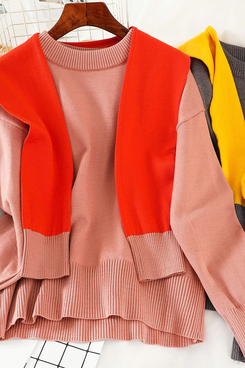 2019 Новая мода Женская одежда свитер женский костюм из двух частей L922 |