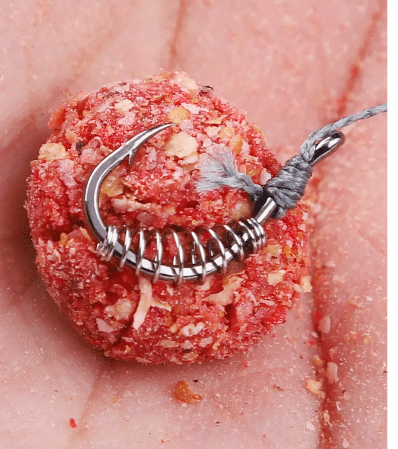 Пружинный крючок из высокоуглеродистой стали колючая Вертлюг карп джиг крючки