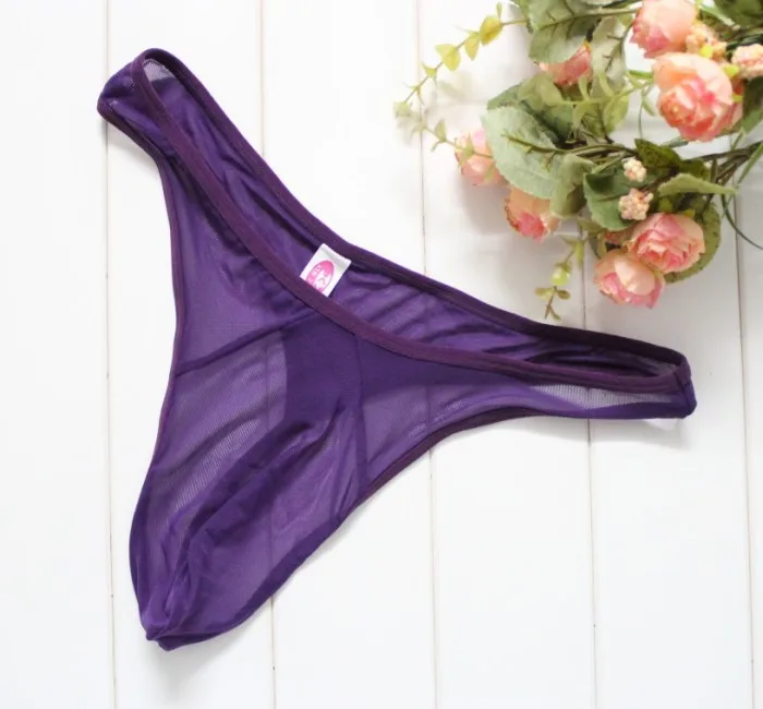 Прозрачные сексуальные мужские трусики Linbaiway ультратонкое Сетчатое